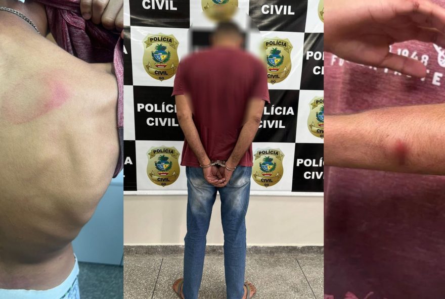 Pai é preso por torturar filhos com facão: “é para educá-los” (Policia Civil de Goiás)