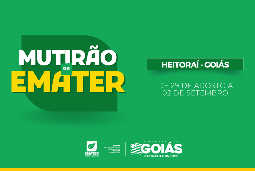 Mutirão da Emater em Heitoraí oferece cursos gratuitos