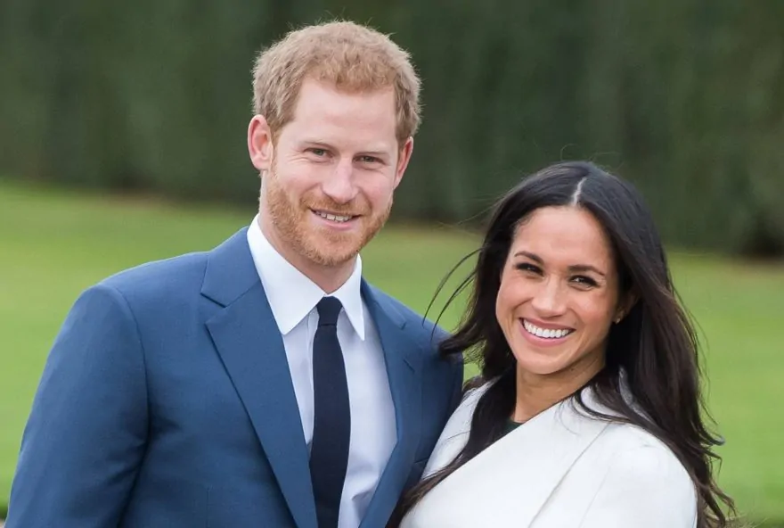 Príncipe Harry e a atriz Meghan Markle anunciam gravidez da duquesa durante viagem à Austrália. Foto: SAMIR HUSSEIN / WIREIMAGE.