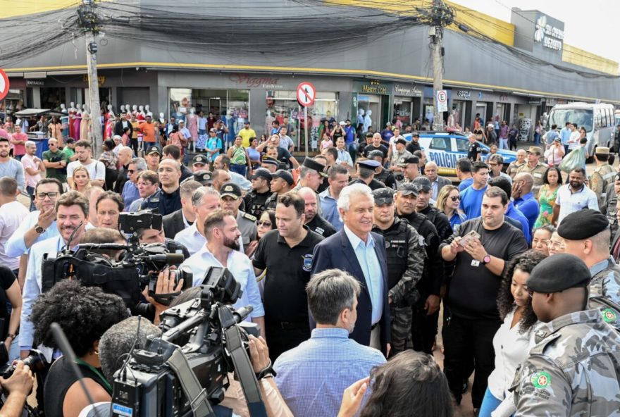 Ronaldo Caiado lança operação com as principais forças de segurança no estado para dar tranquilidade nas compras natalinas (Foto: Cristiano Borges)