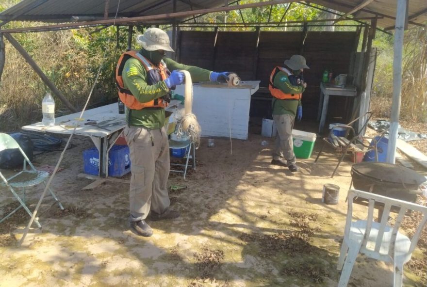 Operação de fiscalização contra pesca ilegal no Rio Araguaia entra na sexta semana (Fotos: Semad)