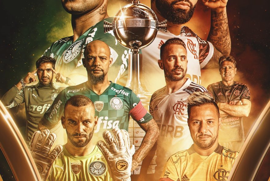 Pôster oficial Palmeiras x Flamengo, final da Libertadores 2021