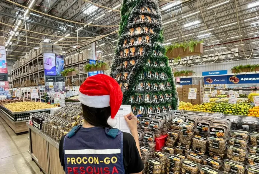 Consumidor deve ficar atento aos preços e a qualidades dos produtos ao fazer as compras para a ceia de Natal (Foto: Procon Goiás)