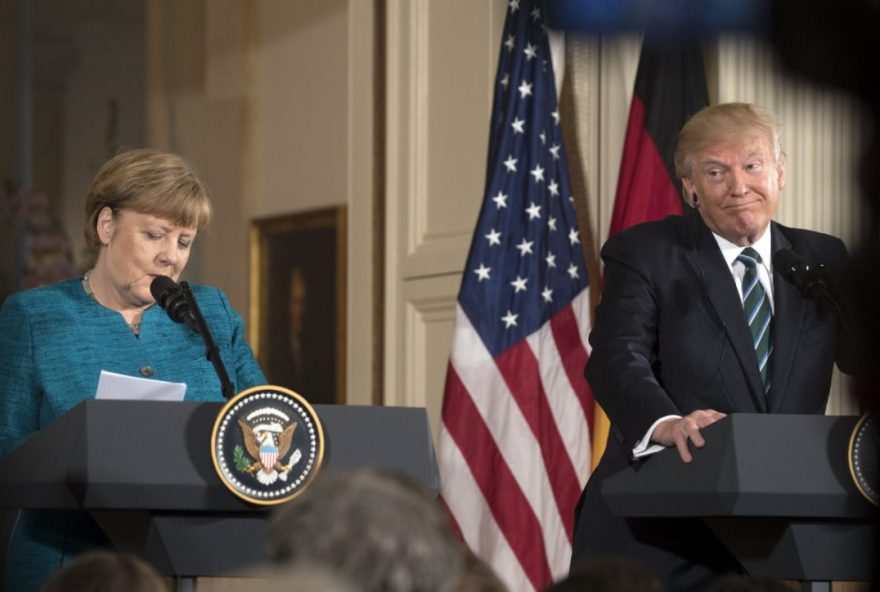 Trump e Merkel G7