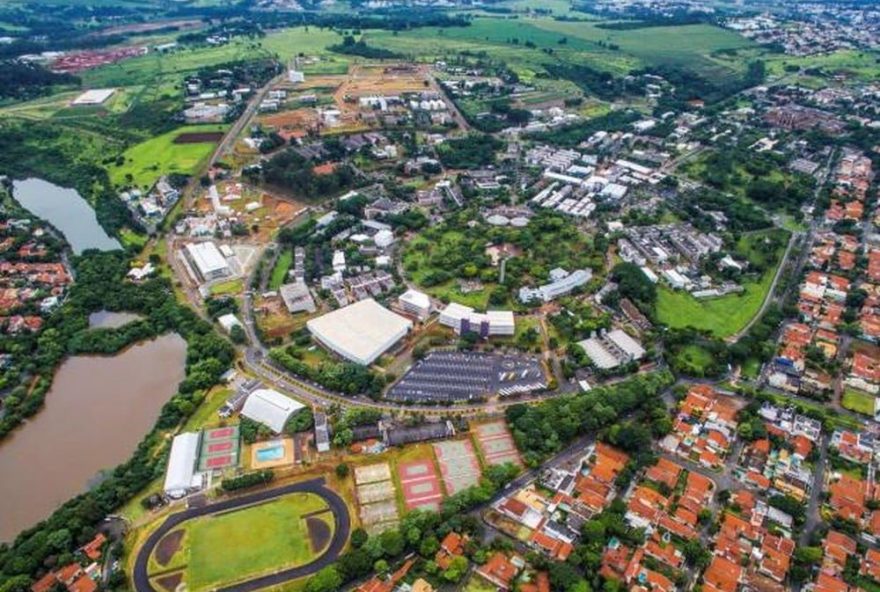 Vista aérea da Unicamp, a primeira colocada no Ranking THE América Latina 2017 (Foto: Unicamp)