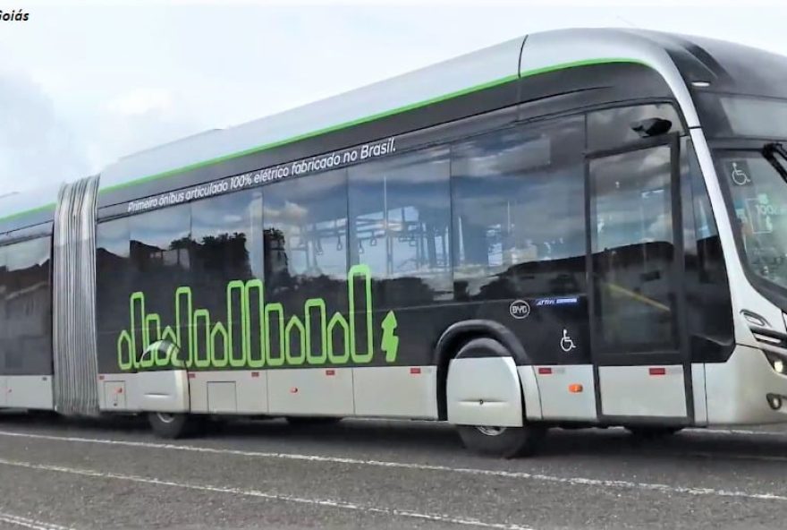 Os novos ônibus articulados e elétricos irão substituir a frota do Eixo Anhanguera