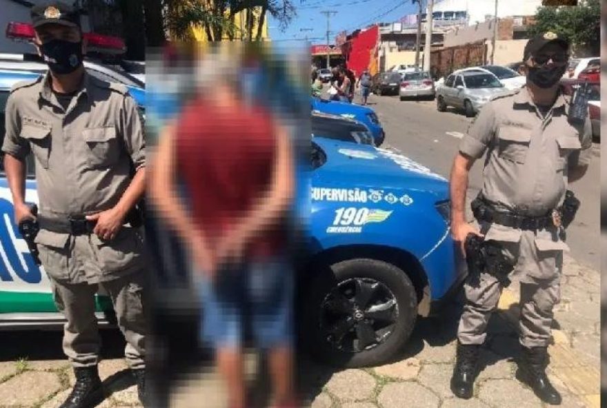 Homem foi preso momentos depois de abusar da filha / Foto: PM