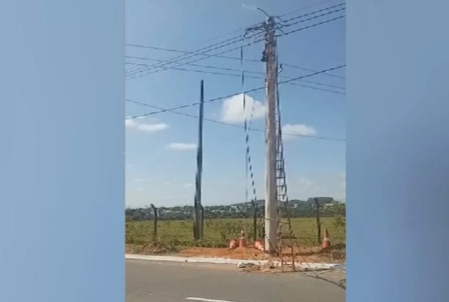 Enel informou que apura o caso. (Foto: Reprodução/ TV Anhanguera)