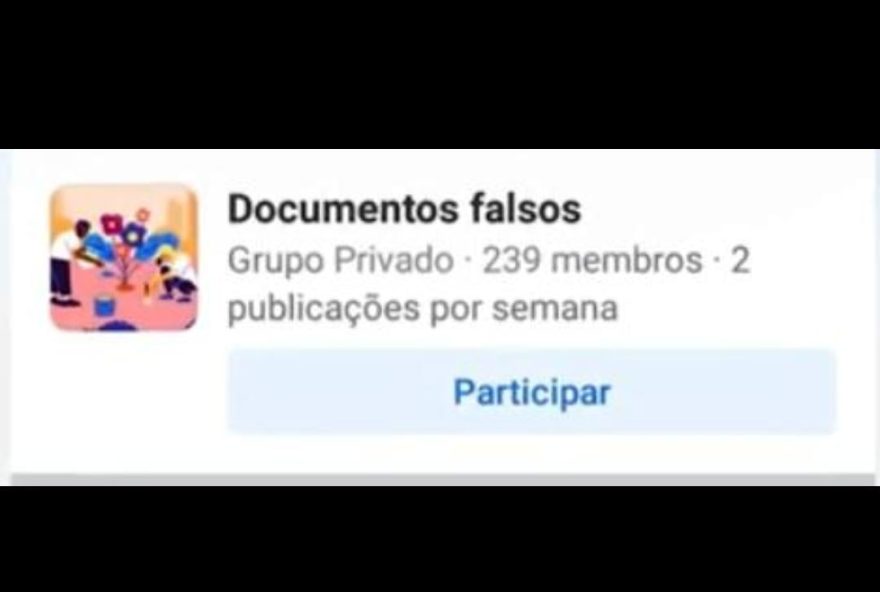 Plataformas digitais possuem grupos para vendas de documentos falsos (Foto: Reprodução/Facebook)