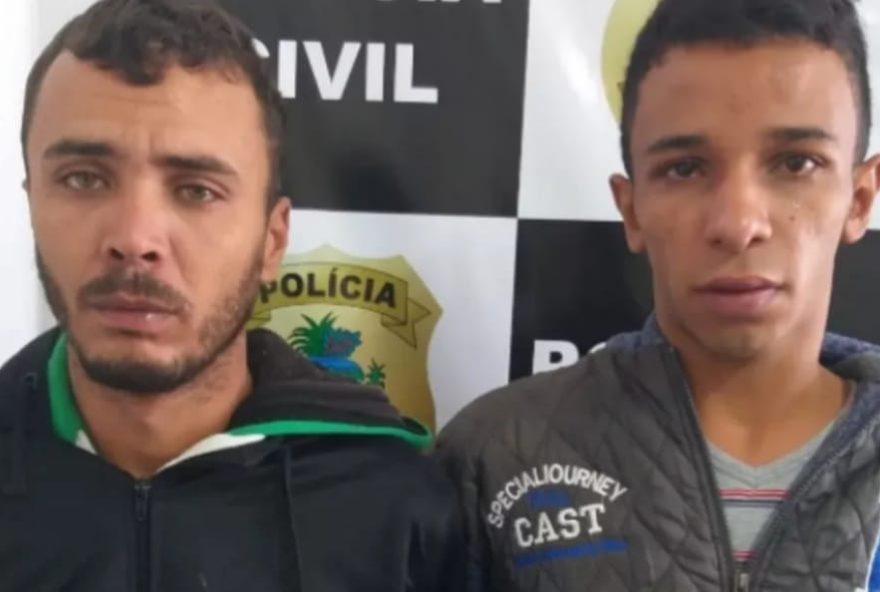 Dupla foi presa na casa de um dos suspeitos. (Foto: Divulgação/Polícia Civil)