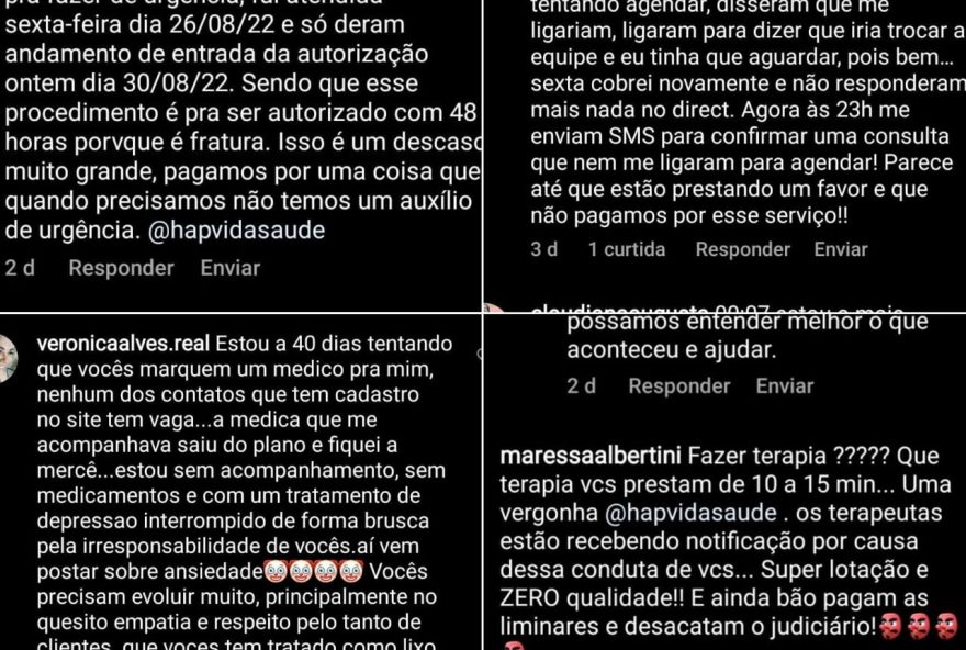 'Desumano' é como clientes de um plano de saúde da capital classificam o atendimento (Foto: Reprodução / Instagram)