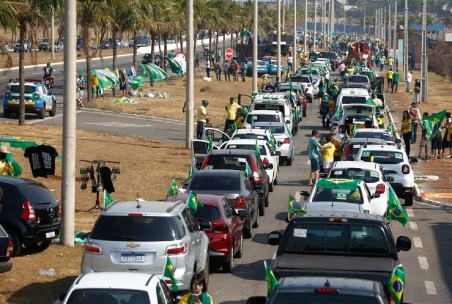 Ato pró-Bolsonaro, em Goiânia, no dia 7 de setembro de 2021 (Foto: Reprodução / Metropoles)