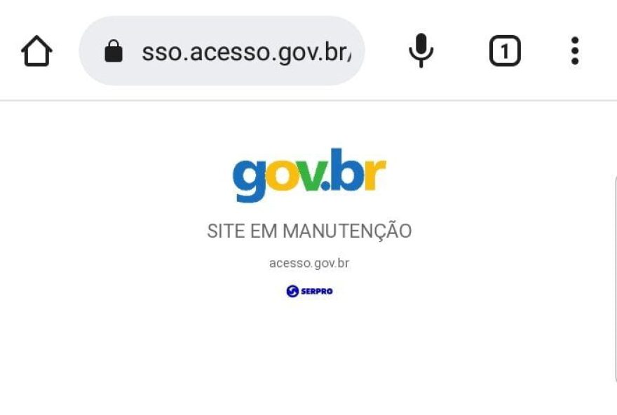 Ao entrar no site, usuários dão de cara com a informação de que site está 