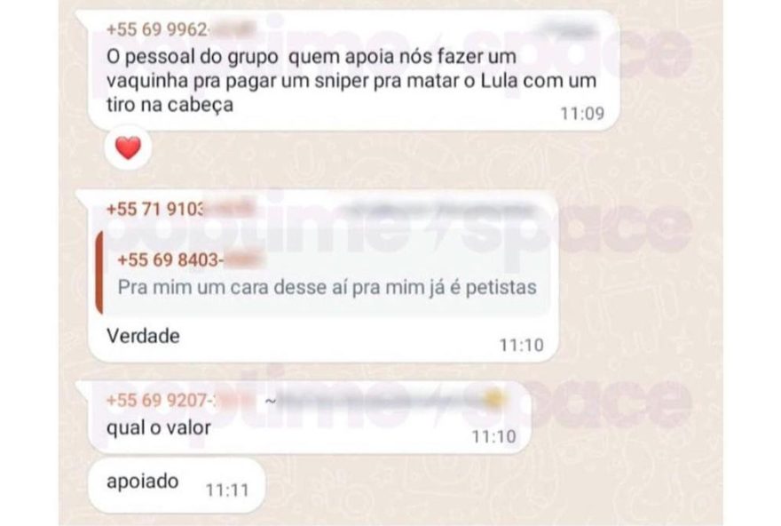 Grupo queria fazer vaquinha para matar Lula. (Foto: Reprodução/Rondoniadinamica)