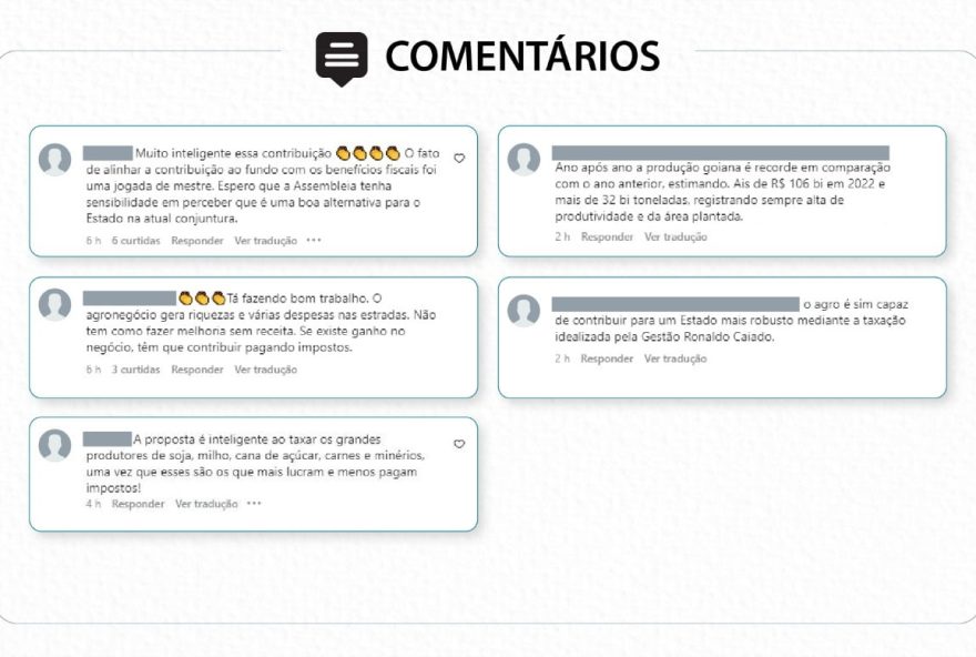 Nos sites de notícias e redes sociais são inúmeros os comentários de pessoas que apoiam a criação do Fundeinfra: “Muito inteligente essa contribuição”, disse um deles. “A proposta é inteligente ao taxar os grandes produtores”, afirmou outro (Foto: Redes Sociais)