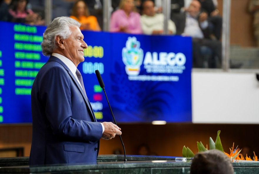 Governador Ronaldo Caiado sobre Reforma Administrativa encaminhada à Assembleia Legislativa: “É readequação de uma estrutura que deu certo e que foi convalidada pela população”
(Foto: Júnior Guimarães)