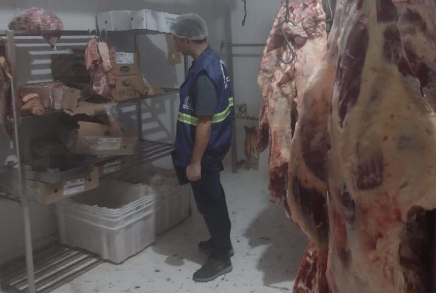 Carnes eram mantidas em condições insalubres. (Foto: Divulgação/Polícia Civil)