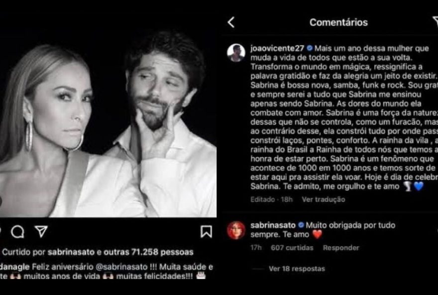 Tweet de um internauta sobre Sabrina Sato, João Vicente e Duda Nagle (Reprodução/Twitter)