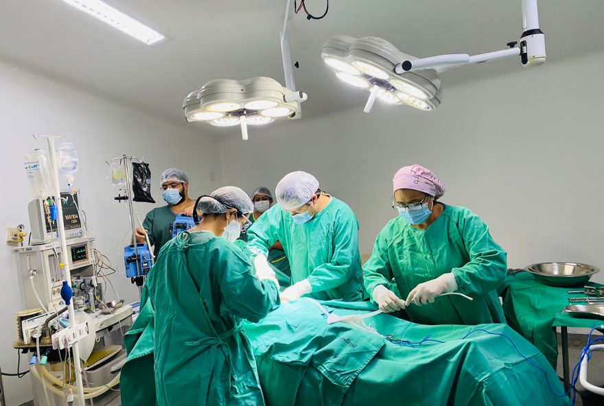 Equipe médica do Hospital Estadual de Trindade(hetrin) realiza procedimento de captação de fígado e rins, que beneficiarão pacientes que aguardam na fila de transplantes de Brasília e Goiás.