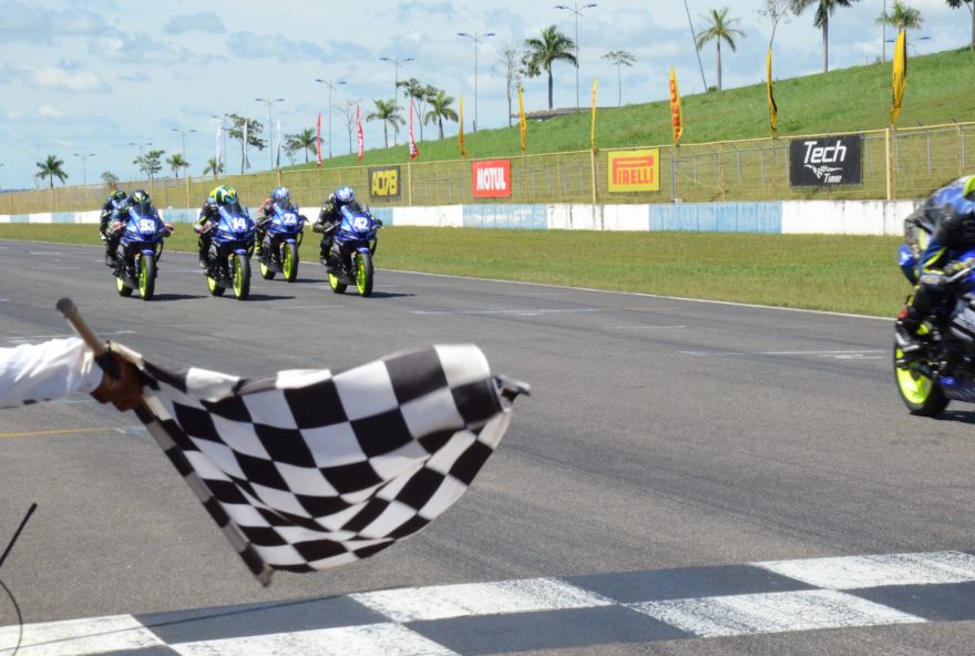 Corrida de motovelocidade realizada em abril de 2023 no Autódromo Internacional de Goiânia Ayrton Senna (Foto: Mantovani Fernandes)