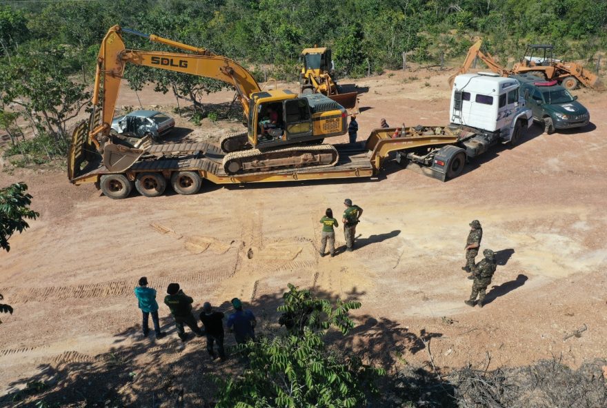 Semad fechou garimpo ilegal de ouro em Niquelândia e apreendeu máquinas