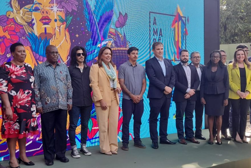 Gracinha Caiado agradeceu a homenagem e falou de seu orgulho de estar à frente do Gabinete de Políticas Sociais e da OVG.
(Foto: Reprodução)