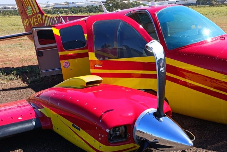 Avião do Corpo de Bombeiros faz pouso de emergência em Rio Verde