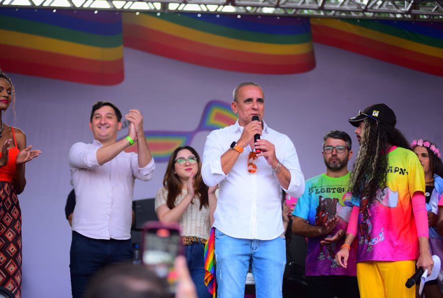 Cerca de 50 mil pessoas participaram da 28ª Parada do Orgulho LGBTQIAPN+, que encerrou a Semana Municipal da Diversidade, realizada pela primeira vez pela Prefeitura de Goiânia
(Foto:  Jucimar de Sousa)