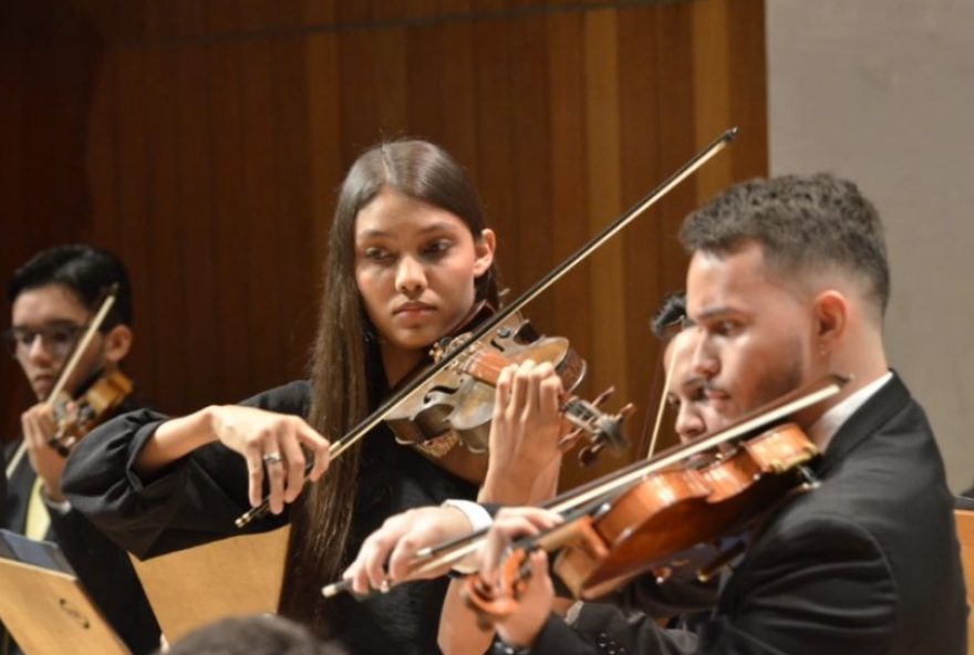 Grupos Sinfônicos da Escola do Futuro de Goiás em Artes Basileu França vão se apresentar em São Paulo
(Fotos: Divulgação – Secti)