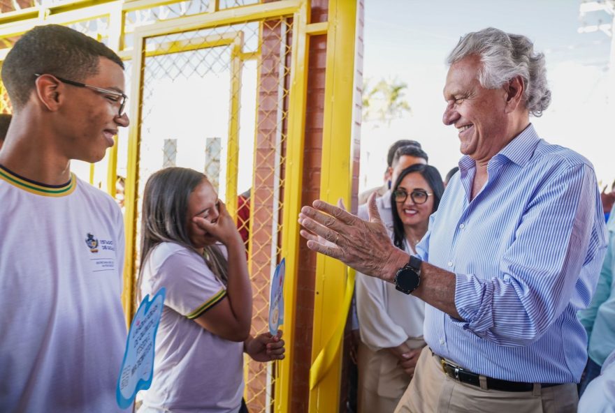 Governador Ronaldo Caiado entrega primeiro Centro de Ensino em Período Integral (CEPI), em Goianira, que poderá atender até 500 estudantes no município 
(Fotos: Cristiano Borges)