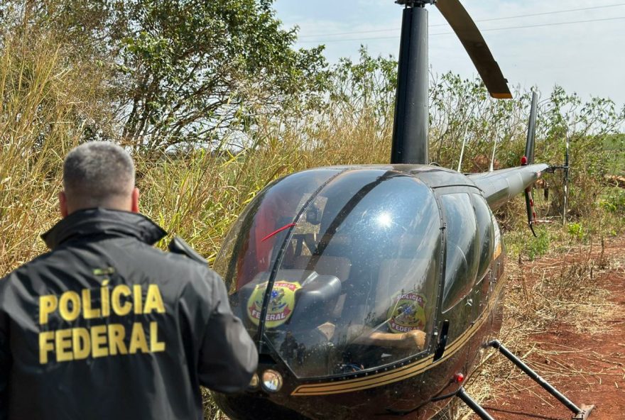 PF apreende helicóptero usado para tráfico de drogas