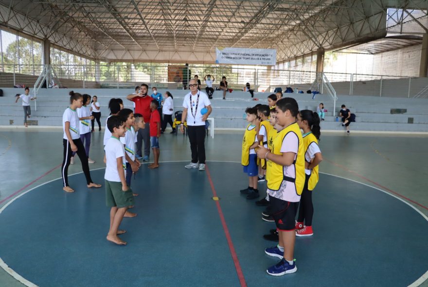 Mais de 700 crianças da Educação Infantil participam do Festival de brinquedos, brincadeiras tradicionais e cantadas: ação é a primeira modalidade dos Jogos Educacionais 2023 da rede municipal de ensino (Foto: Marina Amorim)