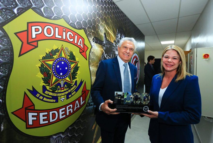 Governador Ronaldo Caiado e superintendente da PF em Goiás, Marcela Rodrigues, se reúnem em Goiânia
(Foto: Reprodução/ Wesley Costa)