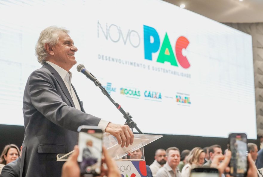 No lançamento do Novo PAC em Goiás, Caiado ressalta importância de parceria com o governo federal para levar mais benefícios aos goianos 
(Foto: Reprdução)