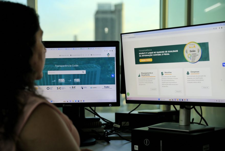 Portal da Transparência do Governo de Goiás alcança 99,1% no índice de transparência aferido pela Associação dos Membros dos Tribunais de Contas do Brasil. (Foto: Secom)