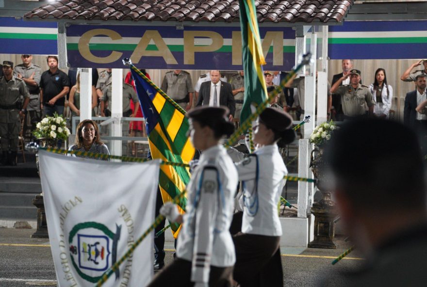 Primeira-dama Gracinha Caiado durante comemorações pelos 25 anos de criação dos Colégios Estaduais da Polícia Militar de Goiás. (Fotos: Hegon Corrêa)