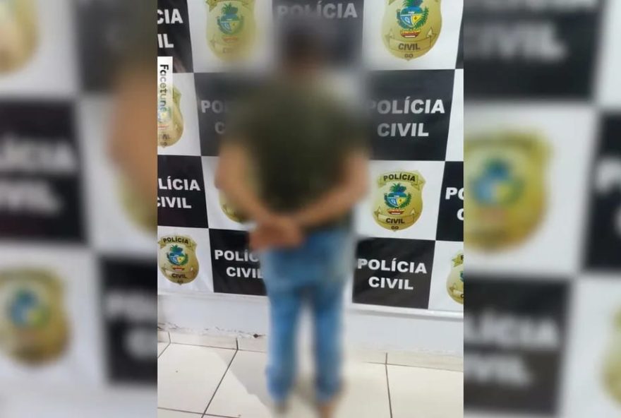 Homem de 55 anos foi preso suspeito de estuprar a neta da própria mulher em Mozarlândia. Foto/Reprodução: Polícia Civil