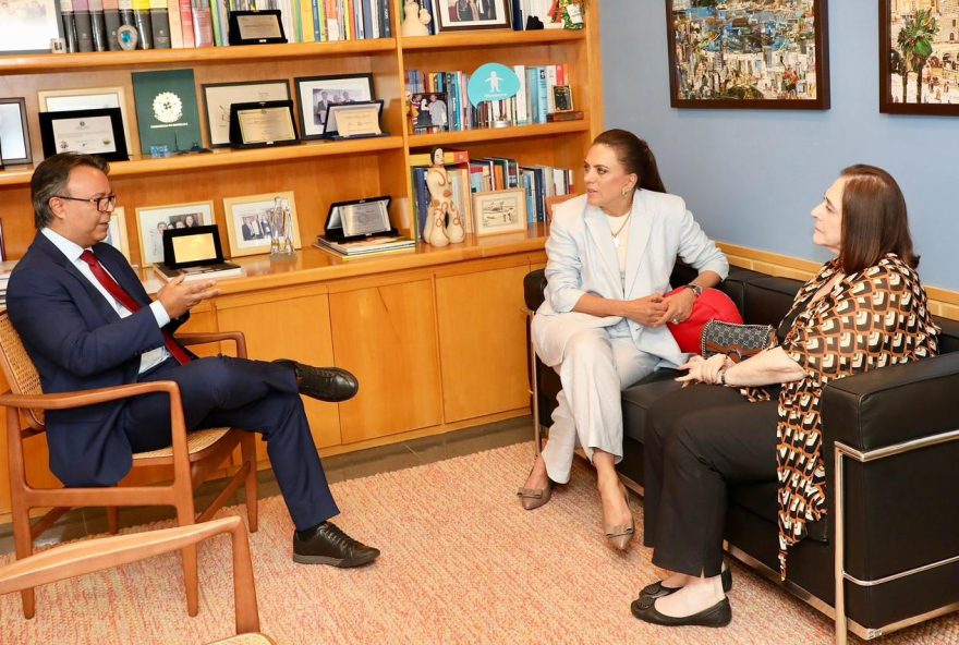 Primeira-dama Gracinha Caiado durante reunião em Brasília: “Trabalhando lado a lado com a Unesco, podemos alcançar ainda mais pessoas em vulnerabilidade”. (Fotos: Aline Cabral)