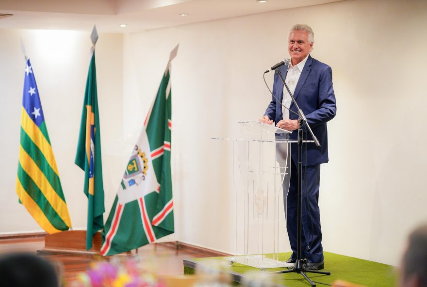 Ronaldo Caiado anuncia projeto em encontro com empresários: “Acreditem e invistam em Goiás”. (Fotos: Adalberto Ruchelle)