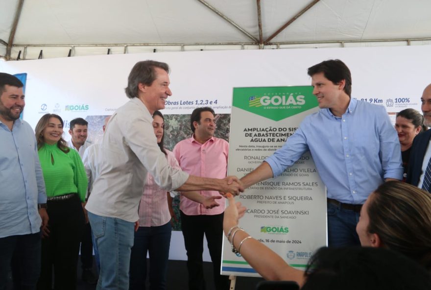 Daniel Vilela participa de inauguração de obras da Saneago para ampliação do sistema de abastecimento de Anápolis. (Fotos: Jota Eurípedes)