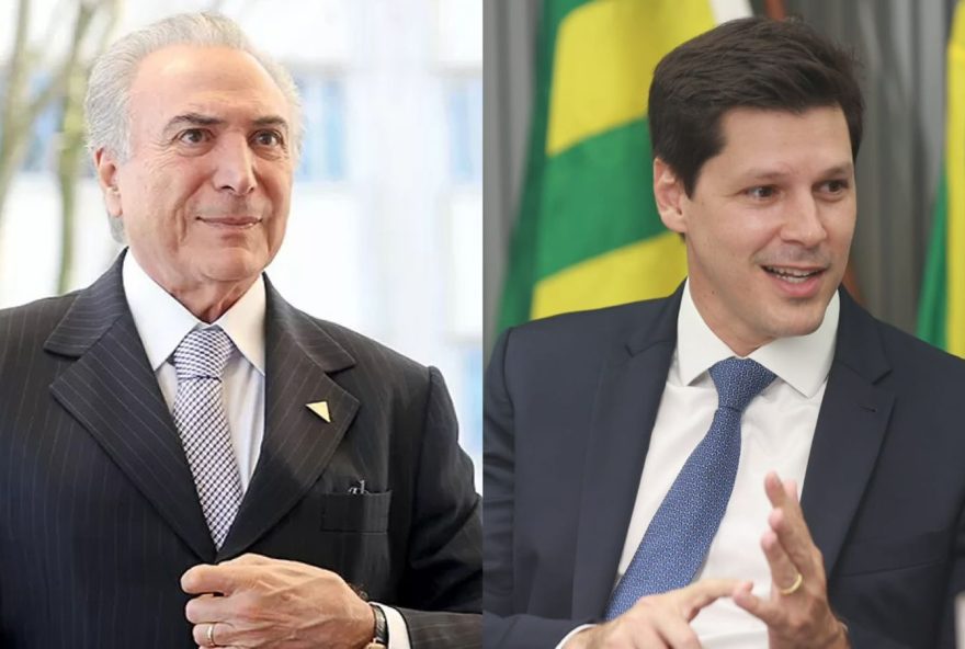 Ex-presidente da República, Michel Temer, e vice-governador Daniel Vilela, ambos do MDB, participam de conferência organizada pela OAB-GO