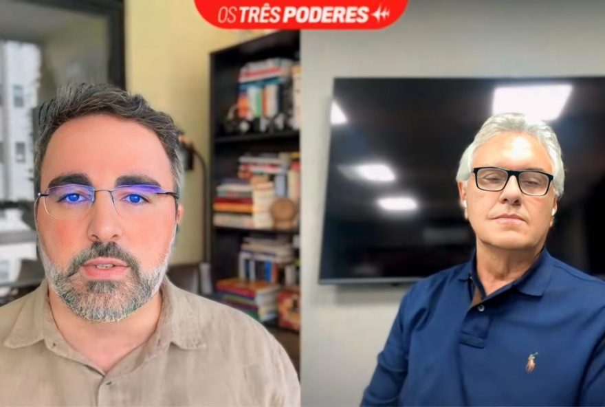 Governador Ronaldo Caiado em entrevista ao programa Os Três Poderes, da Veja: “Cabe aos estados definir a sua política de segurança pública”
(Imagens: Canal da Veja no Youtube)