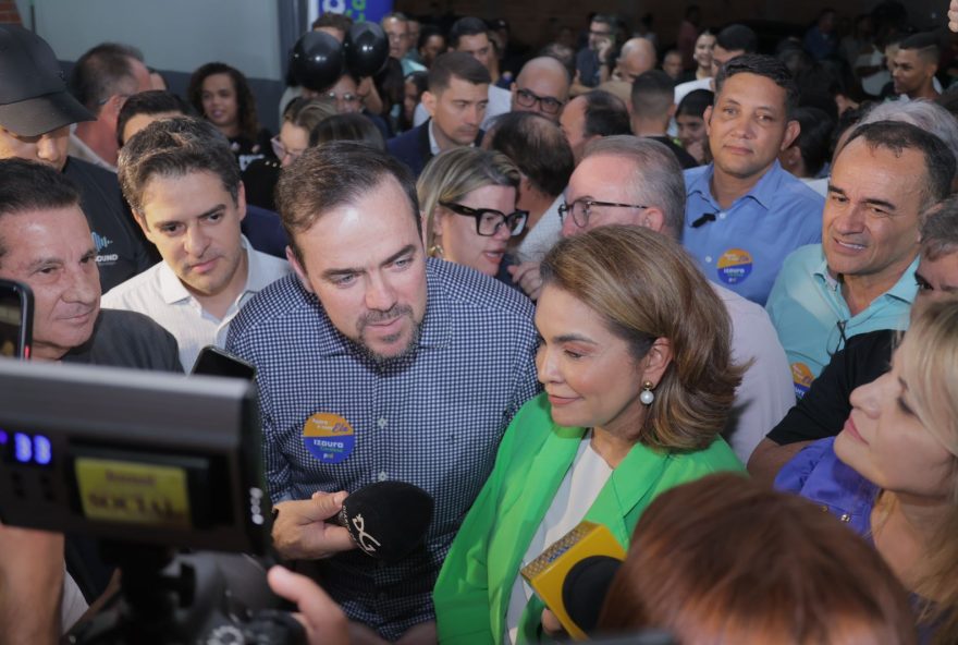 Gustavo Mendanha comparece ao lançamento de pré-candidatura de Izaura Cardoso, em Senador Canedo/Foto: Divulgação