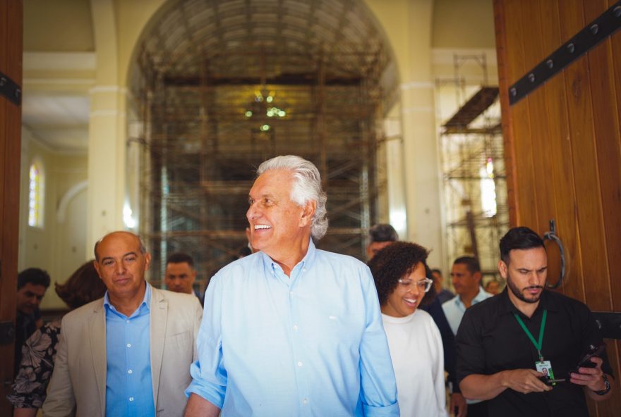 Caiado visita obras de restauro da Catedral de Sant’ana, considerada a “Igreja Mãe” na cidade de Goiás. (Fotos: Romullo Carvalho e Hegon Corrêa)