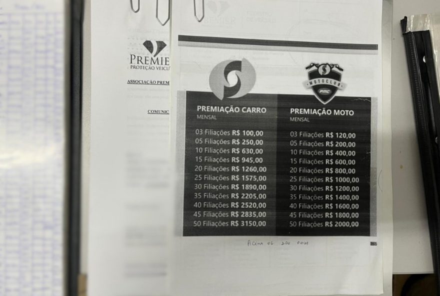 A vítima havia contratado um serviço de proteção veicular da empresa ( Imagens: Divulgação/PC-GO)