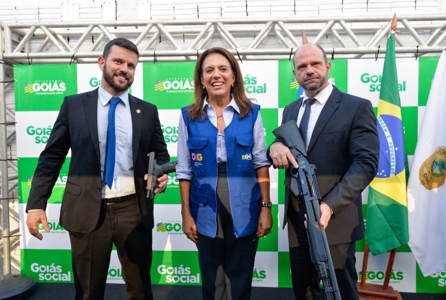 Gracinha Caiado fala que forças de segurança transformam Goiás em um estado cada vez melhor para se viver. (Fotos: Lucas Diener)