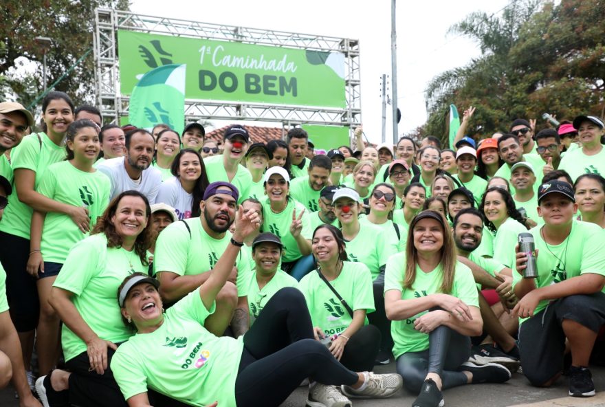 Caminhada do Bem celebra o Dia Nacional do Voluntariado, em Goiânia. (Foto: Aline Cabral)