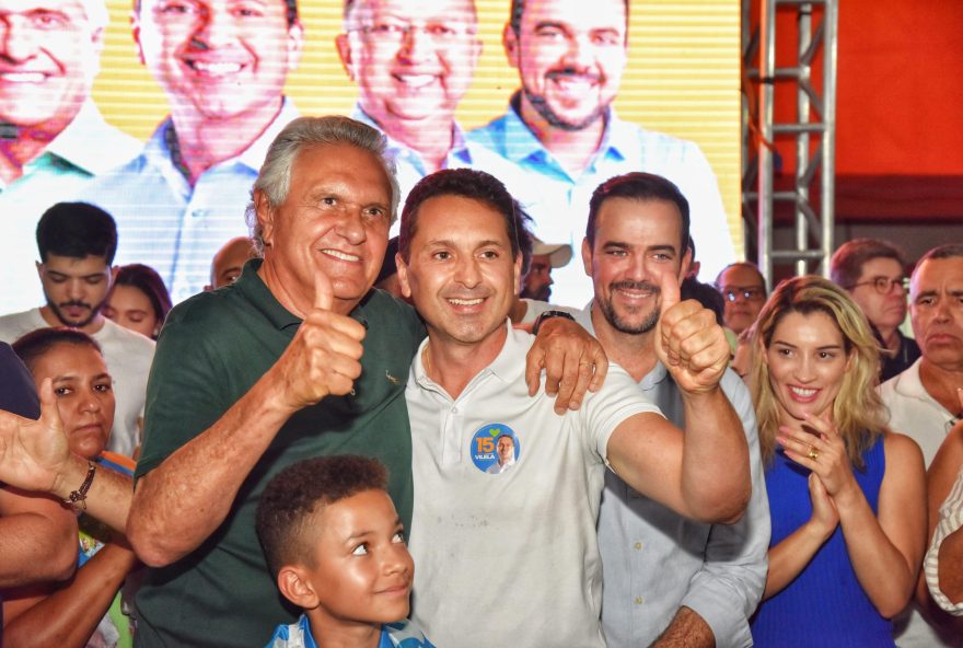 Leandro Vilela lidera com 48.2% dos votos, apoiado por Ronaldo Caiado e Gustavo Mendanha, e se prepara para o segundo turno com foco em saúde, educação e desenvolvimento urbano. (Foto: Rodrigo Estrela)