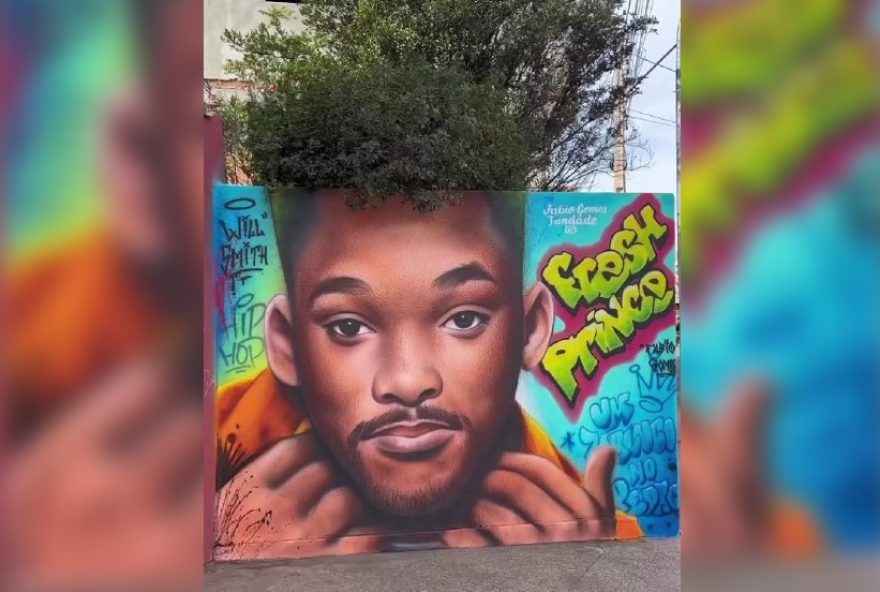 Pelos stories do Instagram, Fábio publicou um print da postagem de Will Smith dizendo que está muito feliz. (Foto: Reprodução/Redes Sociais)