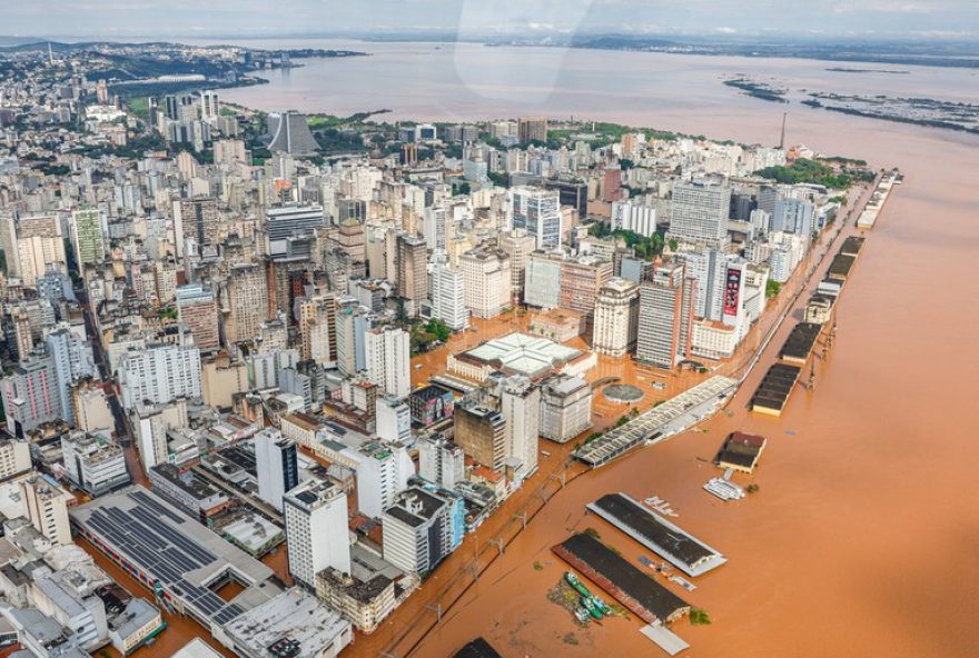 Estado vem enfrentando um dos maiores eventos climáticos da região, chegando a 388 municípios gaúchos afetados. Governo Federal reconheceu estado de calamidade. (Foto: Ricardo Stuckert/PR)